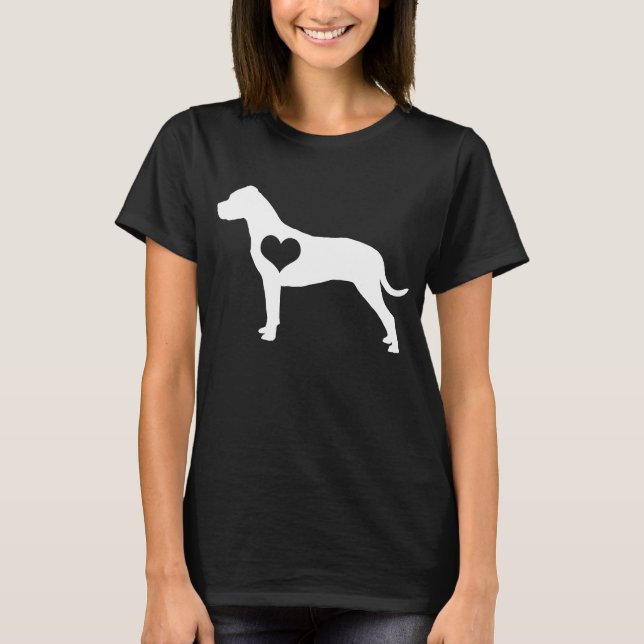 American Pit Bull Terrier Heart Dark T-Shirt (Front)