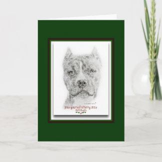 American Pit Bull Terrier Holiday Card
