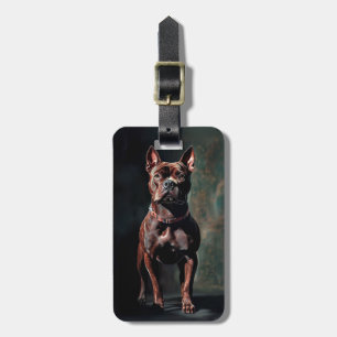 American pit bull terrier luggage tag