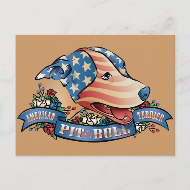 American Pit Bull Terrier Postcard (Front)