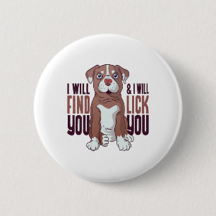 American Pit Bull Terrier Puppy Dog  6 Cm Round Badge