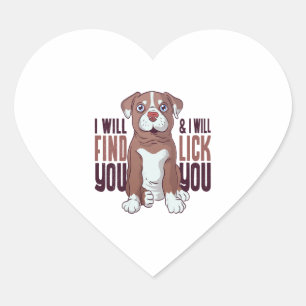 American Pit Bull Terrier Puppy Dog  Heart Sticker