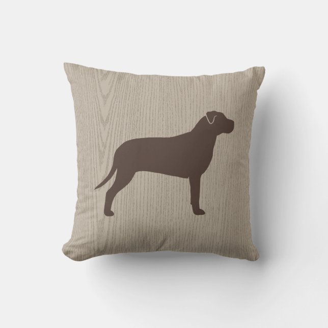 American Pit Bull Terrier Silhouette Cushion (Front)