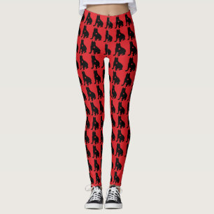 American Pit Bull Terrier Silhouette Leggings