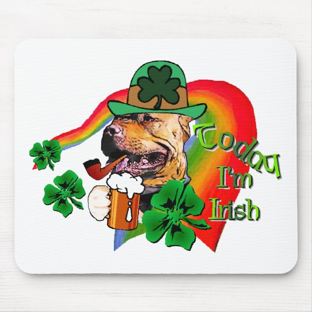 American Pit Bull Terrier St Patricks Mouse Pad (Front)