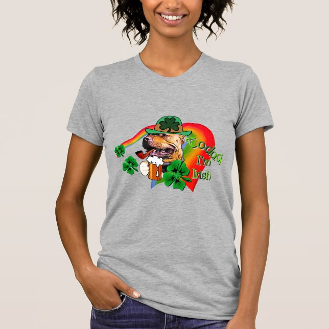 American Pit Bull Terrier St Patricks T-Shirt (Front)