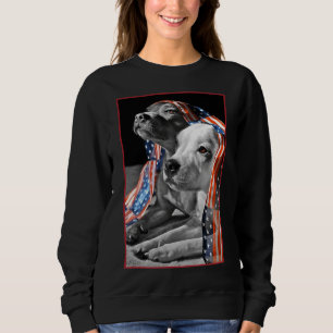 American Pit Bull Terrier Usa Flag Patriotic Dog Sweatshirt