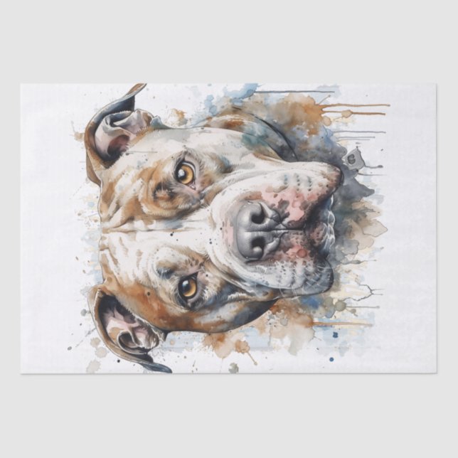 American Pitbull Dog Tissue Paper (Front)