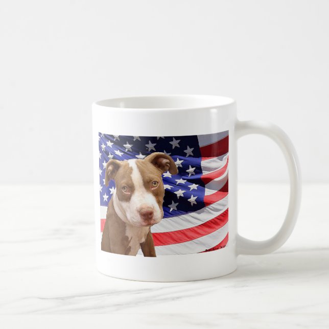 American Pitbull puppy Coffee Mug (Right)
