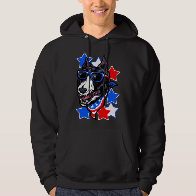American Pitbull Sunglasses Hoodie (Front)