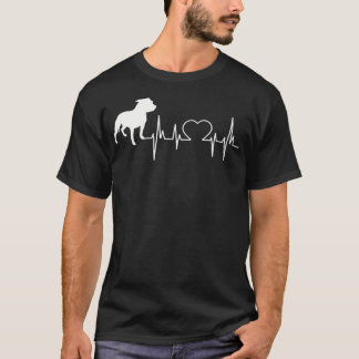 American Pitbull Terrier Apbt Heartbeat T-Shirt