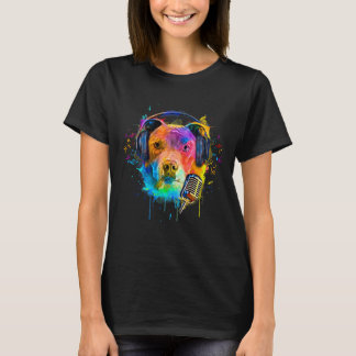 American Pitbull Terrier Dog Owners Pop Art Portra T-Shirt
