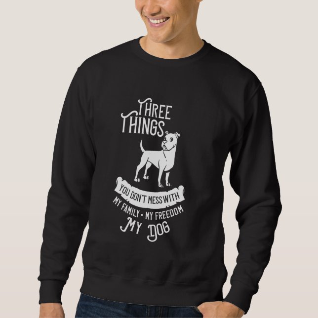 American Pitbull Terrier Dog Puppies Owner Sweatshirt (Front)