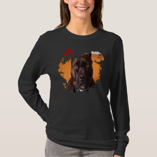 American Pitbull Terrier Ink Splatter Cute Look On T-Shirt