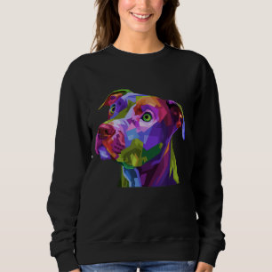 American Pitbull Terrier Pop Art Portrait for Dog Sweatshirt