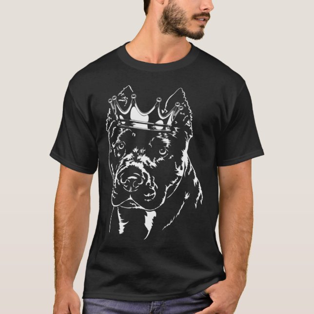 American Pitbull Terrier with crown dog mom  1 T-Shirt (Front)