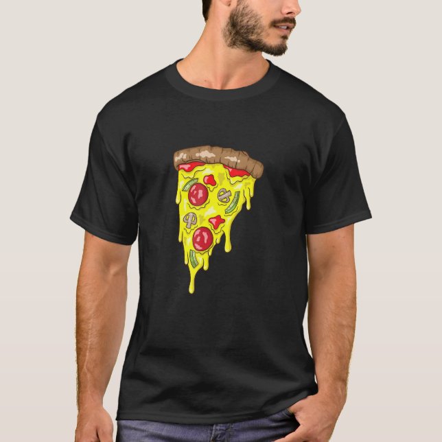 American Pizza Slice Salami T-Shirt (Front)