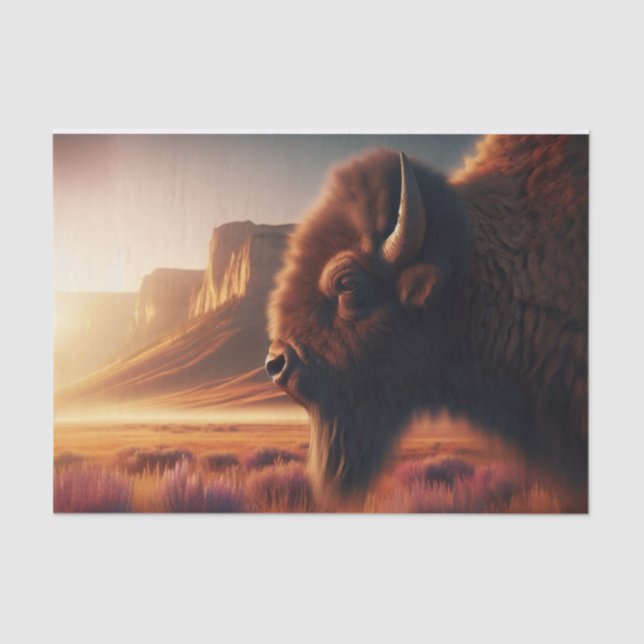 American Plains Bison Decoupage Paper (Front)