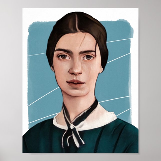 American Poet Emliy Dickinson Illustration  Poster (Front)