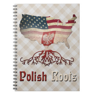 American Polish Roots Notepad Spiral Notebook