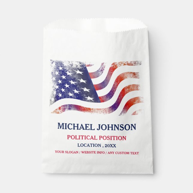 American Political Campaign Election Advertising  Favour Bags (Front)