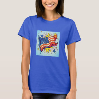 American Pop Art Flag T-Shirt