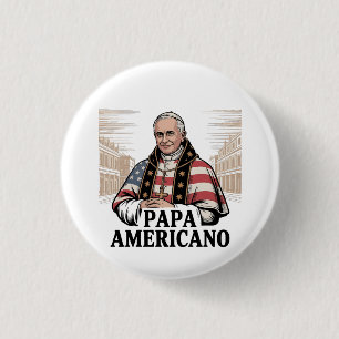 American Pope Leo Catholic Church Christian Faith 3 Cm Round Badge