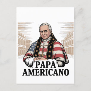 American Pope Leo Catholic Church Christian Faith  Announcement Postcard
