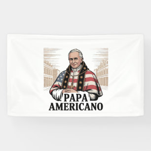 American Pope Leo Catholic Church Christian Faith  Banner