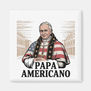 American Pope Leo Catholic Church Christian Faith  Magnet