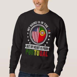 American Portuguese Flag Heart Portgual American P Sweatshirt