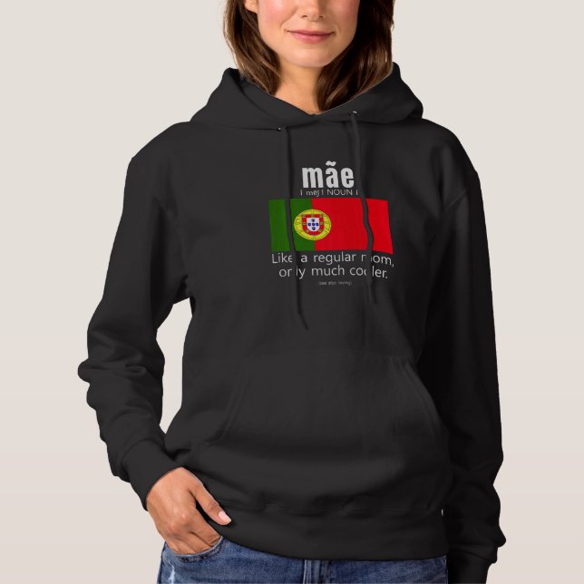 American Portuguese Patriot Flag Mothers Day Portu Hoodie (Front)