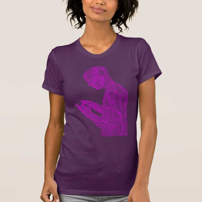 American Prayer Women's (eggplant w/ pink) T-Shirt (Front)
