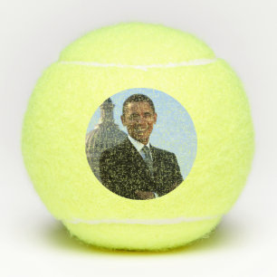 American President Barack Obama as US Senator Tennis Balls