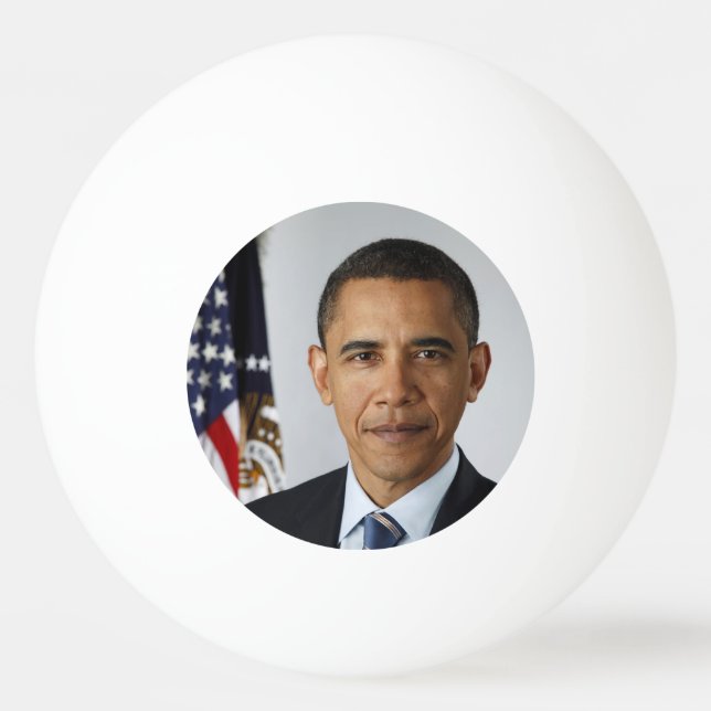 American President Barack Obama at White House  Ping Pong Ball (Front)