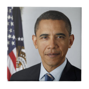 American President Barack Obama at White House  Tile