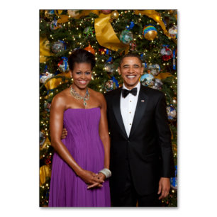 American President Barack Obama on Christmas Card