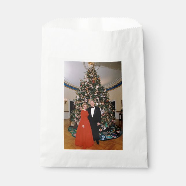 American President Bill Clinton Christmas Card  Favour Bags (Front)