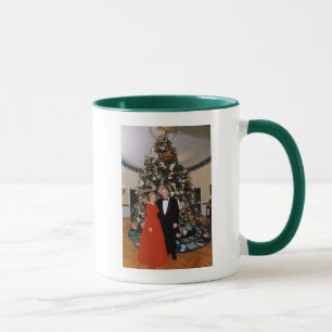 American President Bill Clinton Christmas Card Mug