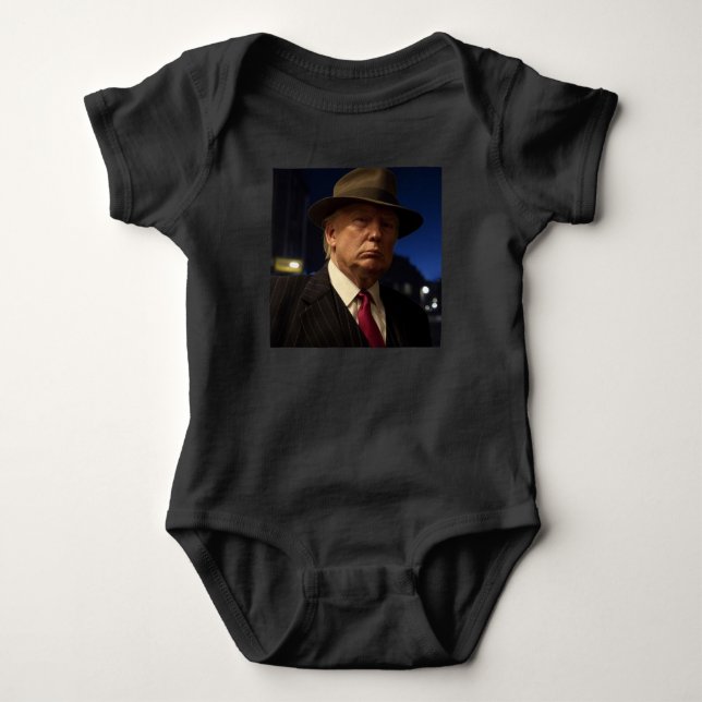 American President Donald Trump Godfather Baby Bodysuit (Front)