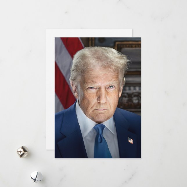 American President Donald Trump Photo 2025 Holiday Card (Front/Back In Situ)