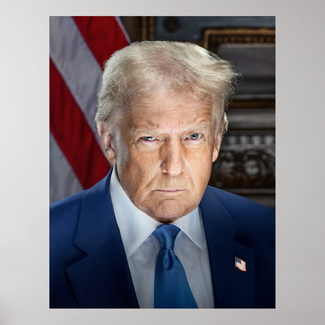 American President Donald Trump Photo 2025 Poster (Front)