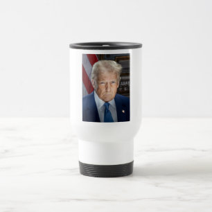 American President Donald Trump Photo 2025 Travel Mug