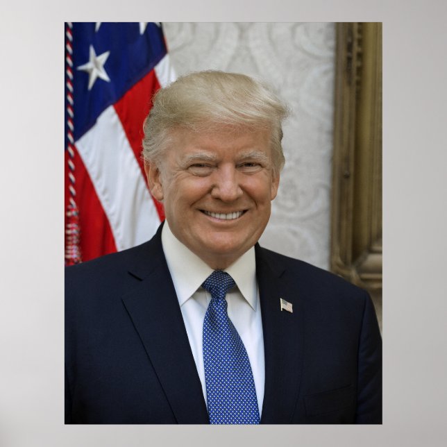 American President Donald Trump White House Poster (Front)