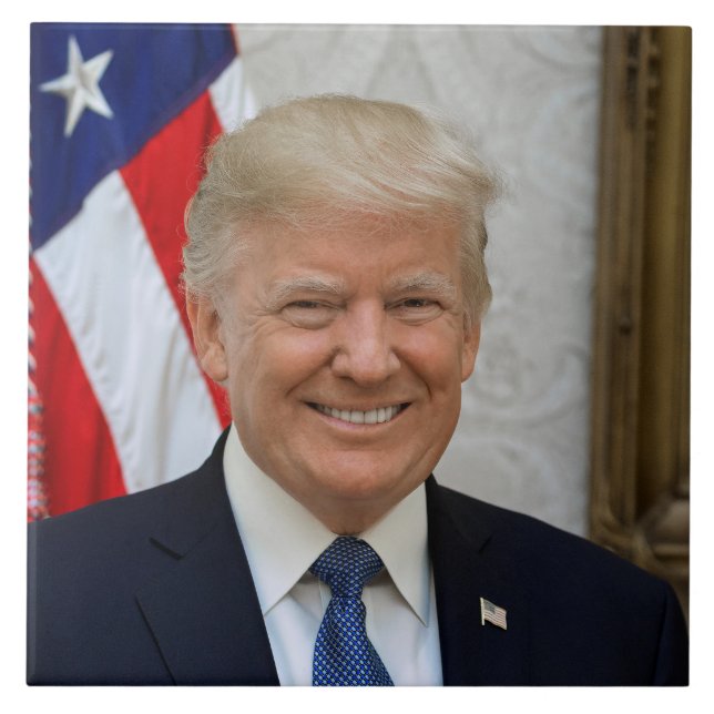 American President Donald Trump White House Tile (Front)
