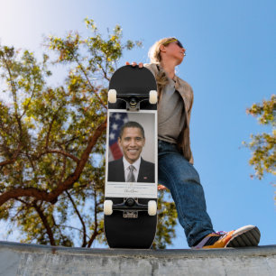 American President Elect Barack Obama  Skateboard