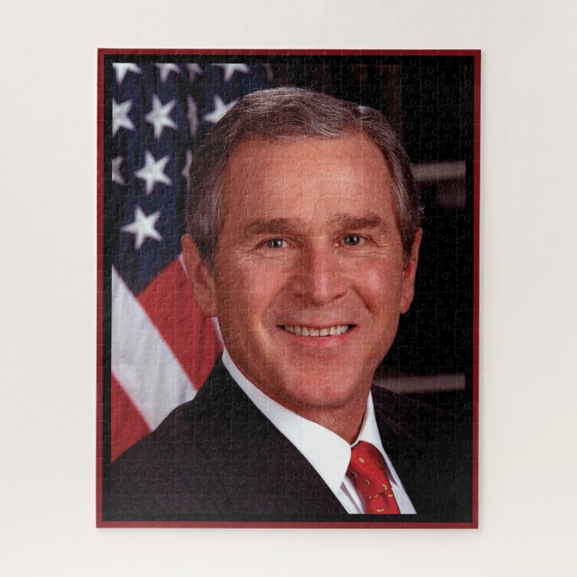 American President George Bush Christmas Card Jigsaw Puzzle (Vertical)