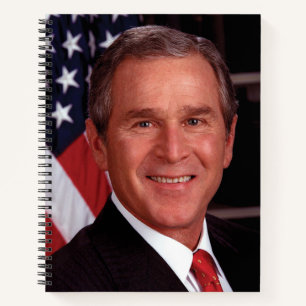 American President George Bush Christmas Card Notebook