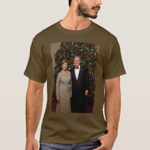 American President George Bush Christmas Card T-Shirt