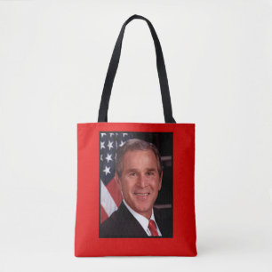 American President George Bush Christmas Card Tote Bag